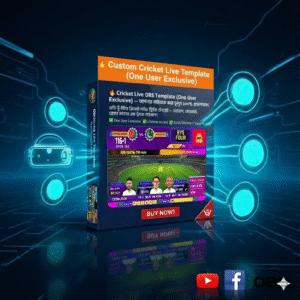One User Custom Cricket Live Streaming OBS Template (Exclusive Design)